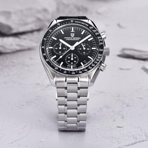 RollsTimi  Pagani Design 1701 V3 Men's Chronograph Quartz Dial 40mm VK63 Movement Stainless Steel Mirror Sapphire Watch 100 Meter Water Resistant Sport Watch - Image 4