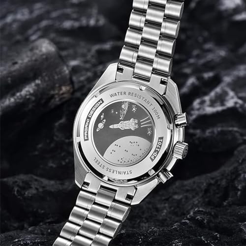 RollsTimi  Pagani Design 1701 V3 Men's Chronograph Quartz Dial 40mm VK63 Movement Stainless Steel Mirror Sapphire Watch 100 Meter Water Resistant Sport Watch - Image 5