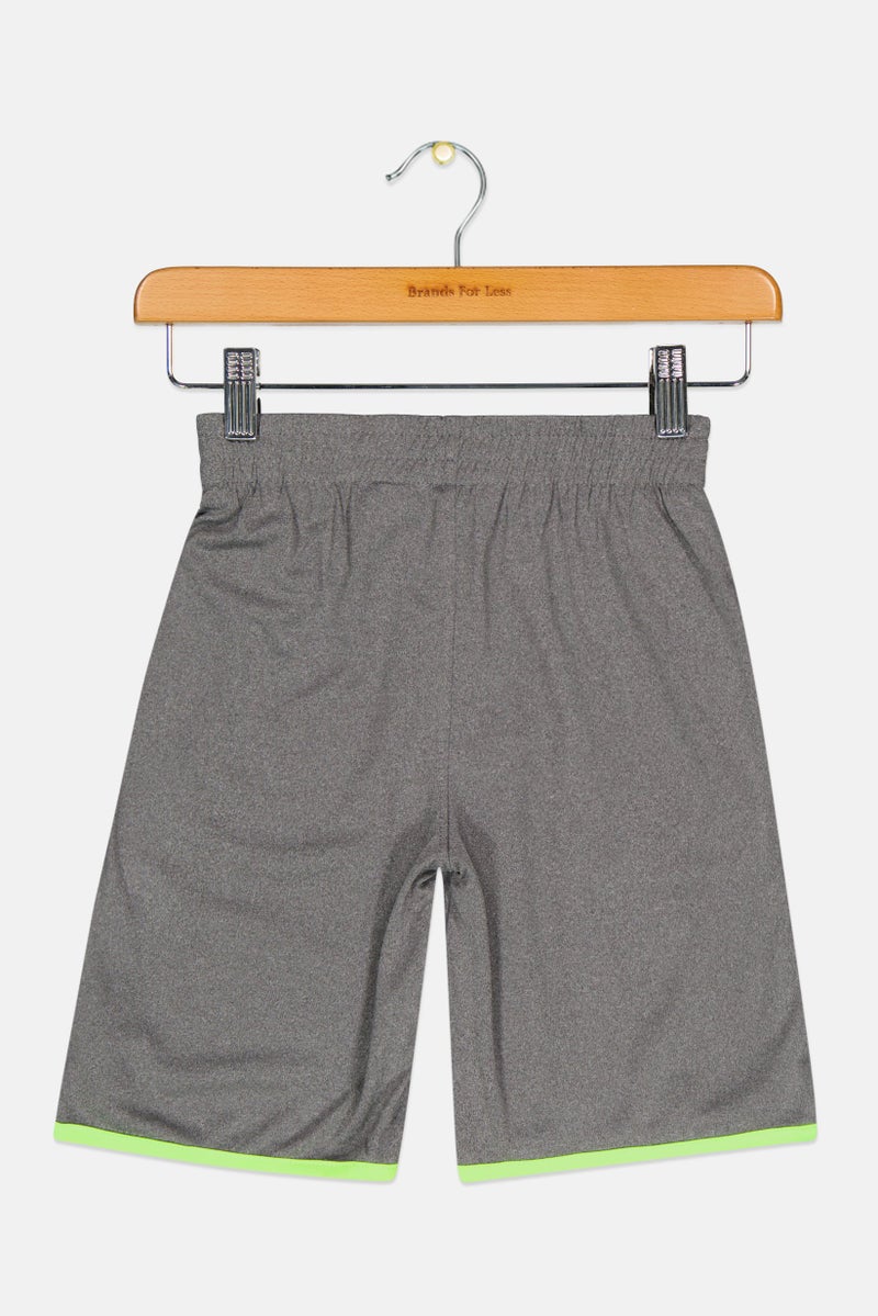 PUMA Kids Boy Pull On Brand Logo Shorts, Grey - Image 2