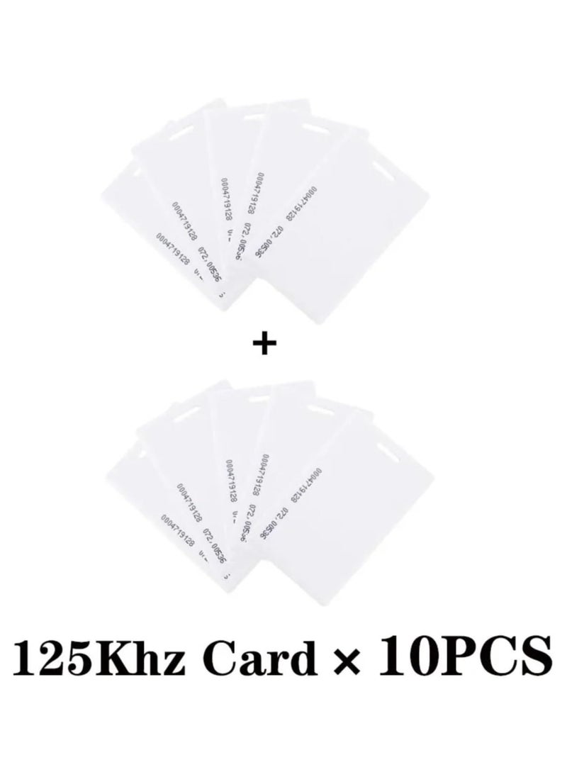 SOLDOUT - 10 PCS RFID 1.8mm TK4100 125khz Access Control UID Card Key Fob Token Ring Proximity Chip Not Rewriteable ID Card with Unique Serial Number (Pack of 10) - Image 1