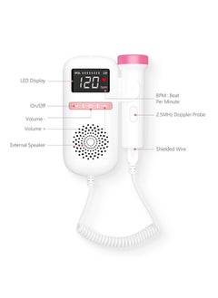 OLO Ultrasound Doppler Fetal Heart Rate Monitor, Zero Radiation Prenatal Monitoring Devices with LCD Screen, Portable Baby Heartbeat Monitor for New Moms for Home Use  - Image 2