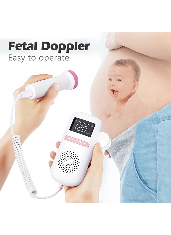 OLO Ultrasound Doppler Fetal Heart Rate Monitor, Zero Radiation Prenatal Monitoring Devices with LCD Screen, Portable Baby Heartbeat Monitor for New Moms for Home Use  - Image 5