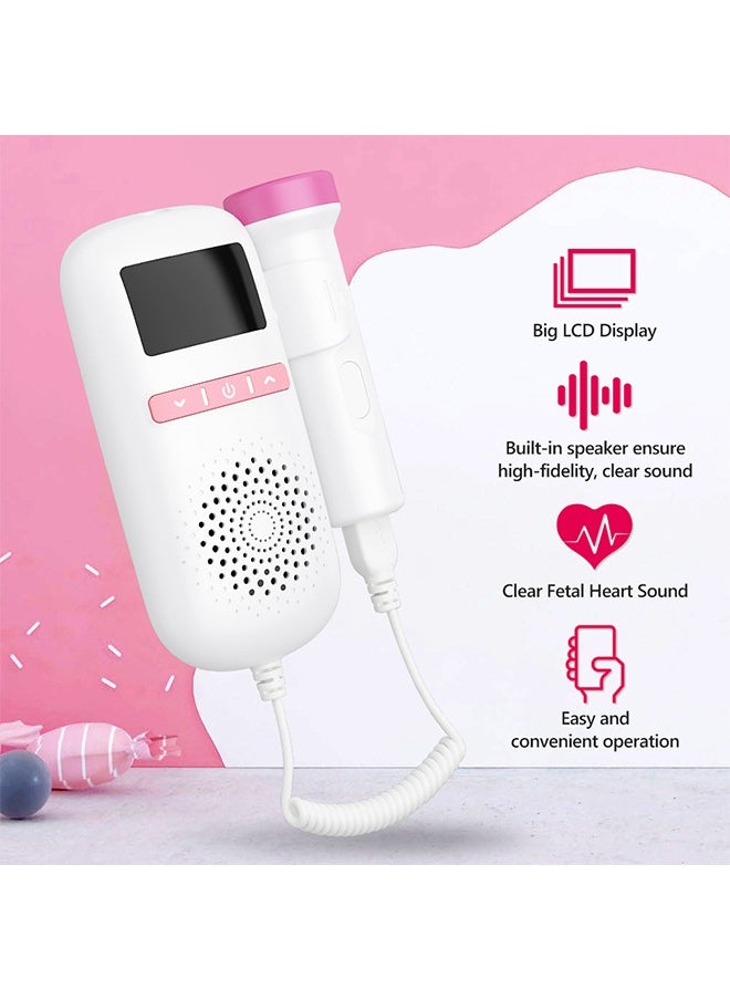 OLO Ultrasound Doppler Fetal Heart Rate Monitor, Zero Radiation Prenatal Monitoring Devices with LCD Screen, Portable Baby Heartbeat Monitor for New Moms for Home Use  - Image 3