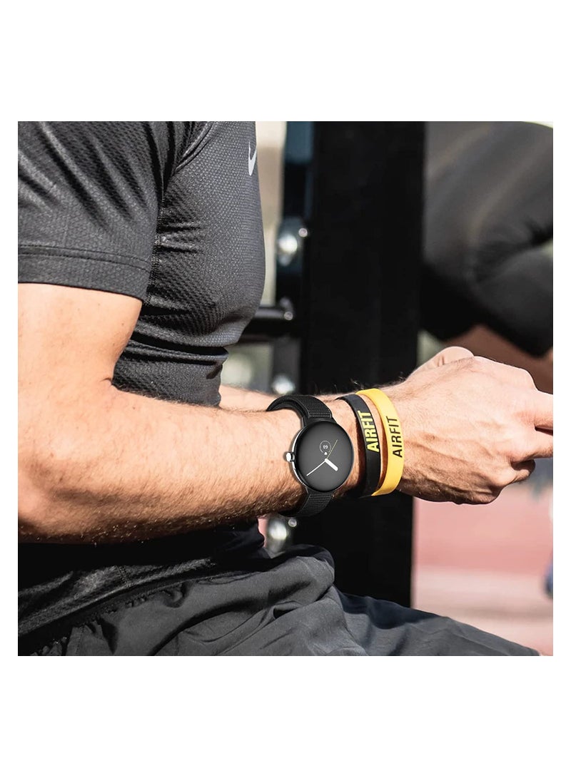 SYOSI سوار ساعة Pixel، حلقة خطافية من النايلون لسوار ساعة Goolge Pixel، حزام رياضي قابل للتنفس بديل لساعة Goolge 2022 للرجال والنساء - Image 4