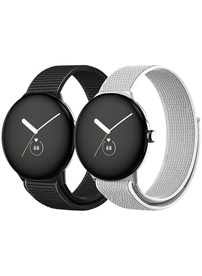 SYOSI سوار ساعة Pixel، حلقة خطافية من النايلون لسوار ساعة Goolge Pixel، حزام رياضي قابل للتنفس بديل لساعة Goolge 2022 للرجال والنساء - Image 1
