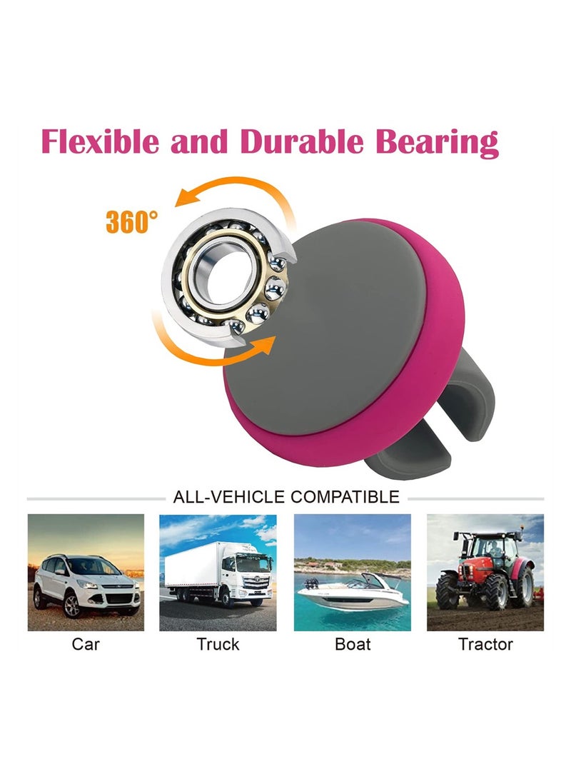 Steering Wheel Knob, Women Car Suicide Knob Spinner Wheel, Metal Bearing 360° Rotation, Universal Vehicle Steering Wheel Spinner for Car Trucks Forklift Boat, No Tools Required - Image 4