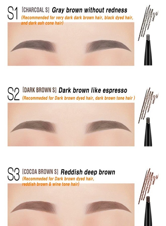 BBI@ BBIA BBIA Last Auto Eyebrow Pencil SLIM 7 Colors – No Sebum Ultra Fine Brow Definer Pencil Retractable Dual-Sided Brush Waterproof Shape & Define & Fill Eye Brow Korean Makeup (02 DARK BROWN SLIM) - Image 5