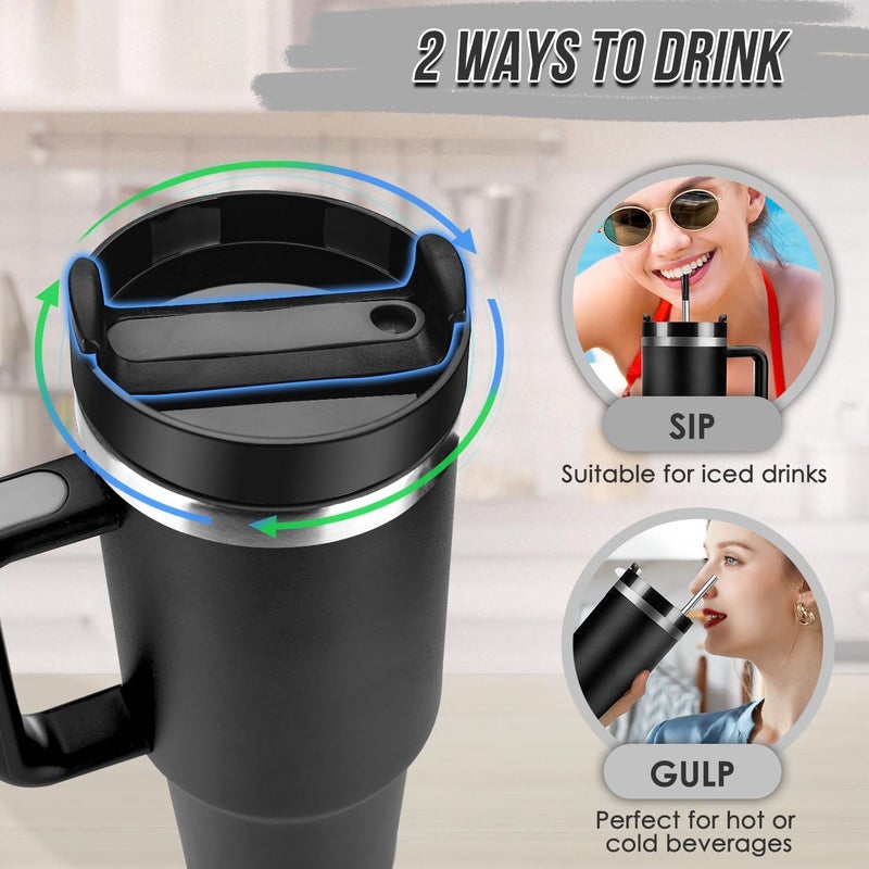 Whixant Tumbler for Hot and Cold 1200ml Insulated Stainless Steel Tumbler with Lid Straw Travel Tumbler Coffee Mug for Office Home Gym Office Travel Car Multicolor - Image 4