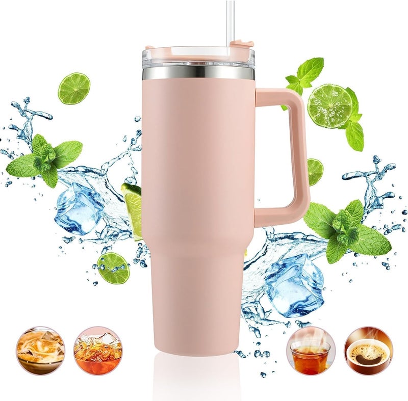 Whixant Tumbler for Hot and Cold 1200ml Insulated Stainless Steel Tumbler with Lid Straw Travel Tumbler Coffee Mug for Office Home Gym Office Travel Car Multicolor - Image 1
