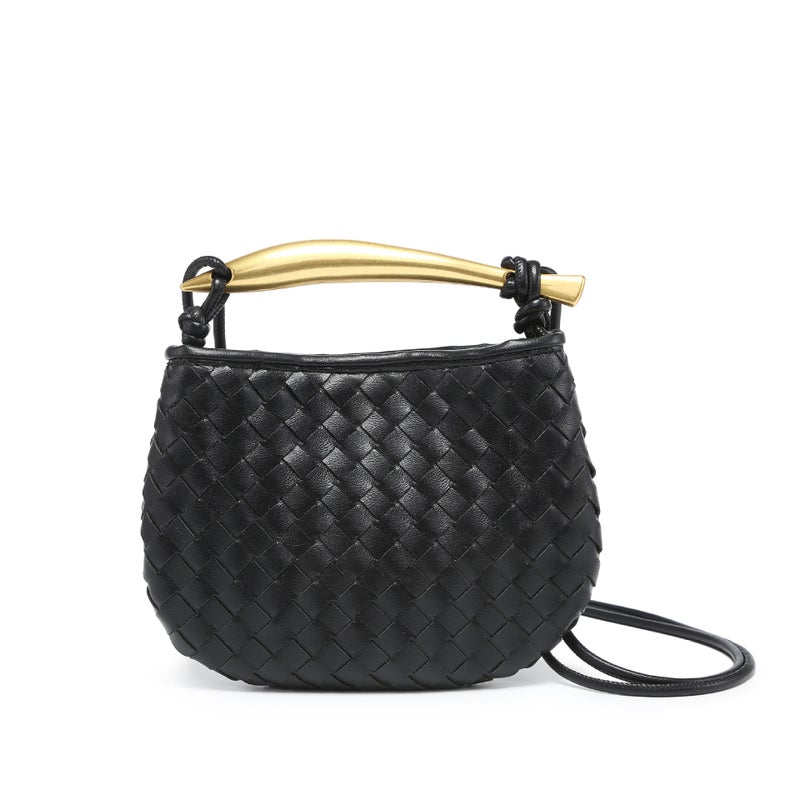New Hand-Woven Women'S Bag Fashion Casual Mini Dumpling Bag Hand Carrying Shoulder Crossbody Bag Women'S Bag Y - Image 2
