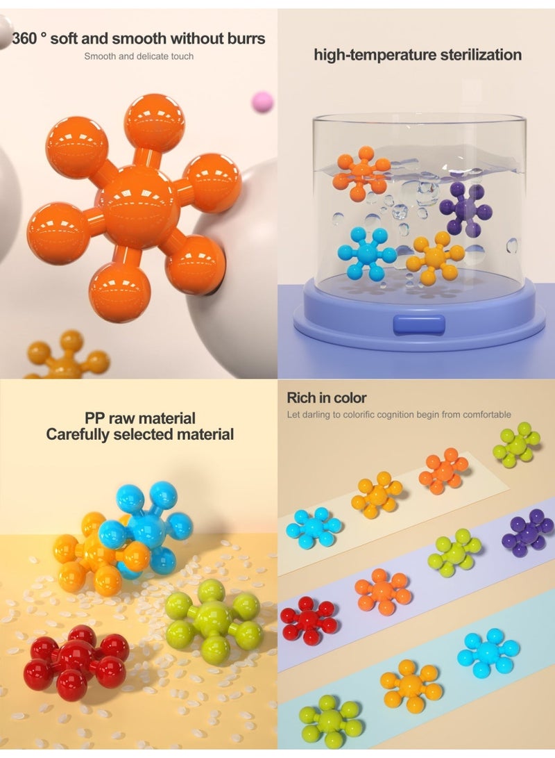 Meifen Rainbow Colors DIY Plum Blossom Building Blocks,Reusable Educational Toys for 3+ Year Olds, Washable Materials, Creative Early Learning and Motor Skills Development, Gifts for Toddlersï¼200pcsï¼ - Image 5