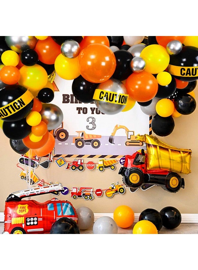 Haptda Quarantine Balloon Garland & Arch Kit 74 Pack 12Inch 5Inch Black Orange Yellow Silver Latex Balloons Strip Set With Caution Tape For Quarantine Birthday Party Decorations Construction - Image 3