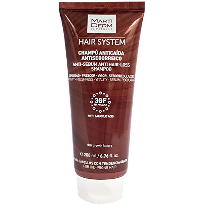 Martiderm HAIR SYSTEM ANTI-AGING ANTI-HAIR LOSS SHAMPOO, 200 MILLILITERS - Image 1