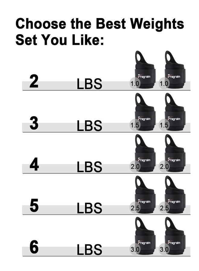 Fragraim Wrist Weights for Women Men with Thumb Loops Lock 1lb*2 Wrist and Ankle Weights Sets for Walking Running Strength Training Exercises- Black - Image 2