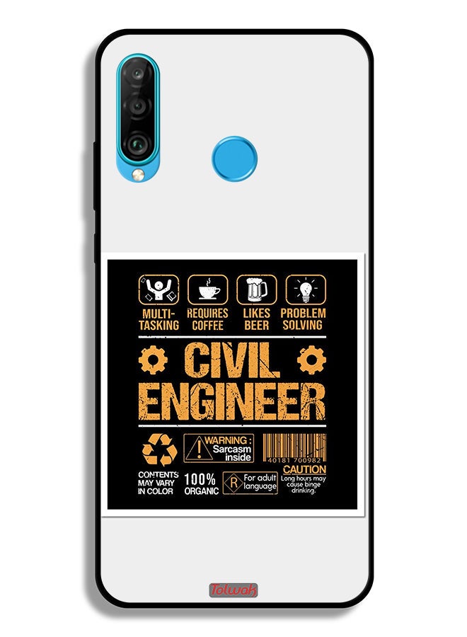 Tolwak Huawei P30 lite Protective Case Cover Civil Engineer Sticker - Image 2