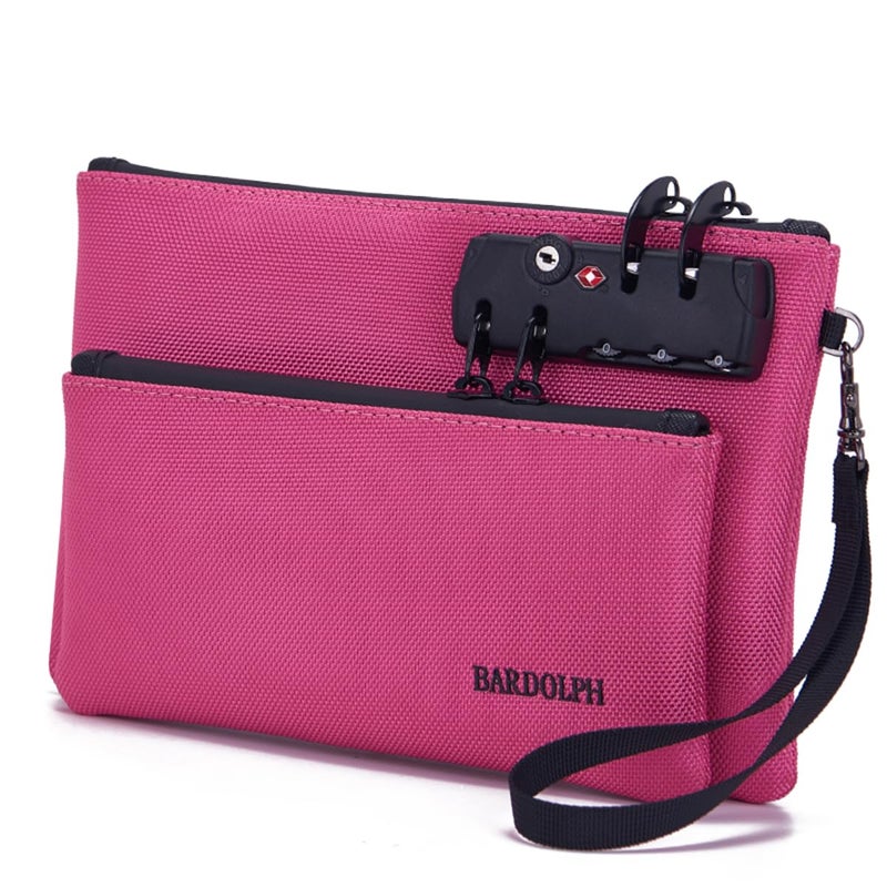 BARDOLPH Money Bag with Lock Double layer Men Womens Locking Accessories Pouch Bank Bag Passports Notary Supplies Valuable StorageBagCashBag and Zipper NotaryBag with Lock - Image 2