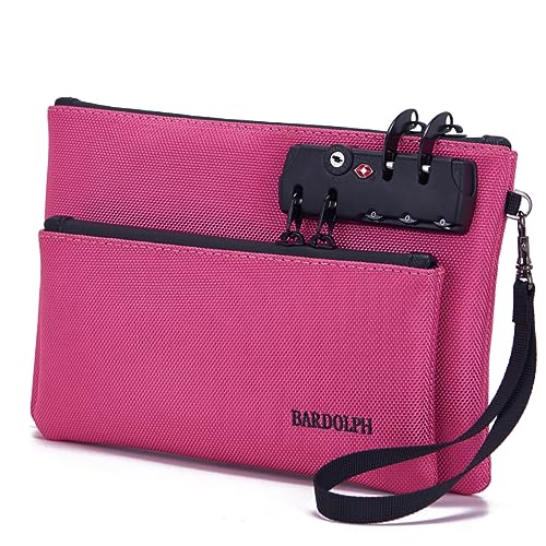 BARDOLPH Money Bag with Lock Double layer Men Womens Locking Accessories Pouch Bank Bag Passports Notary Supplies Valuable StorageBagCashBag and Zipper NotaryBag with Lock - Image 1