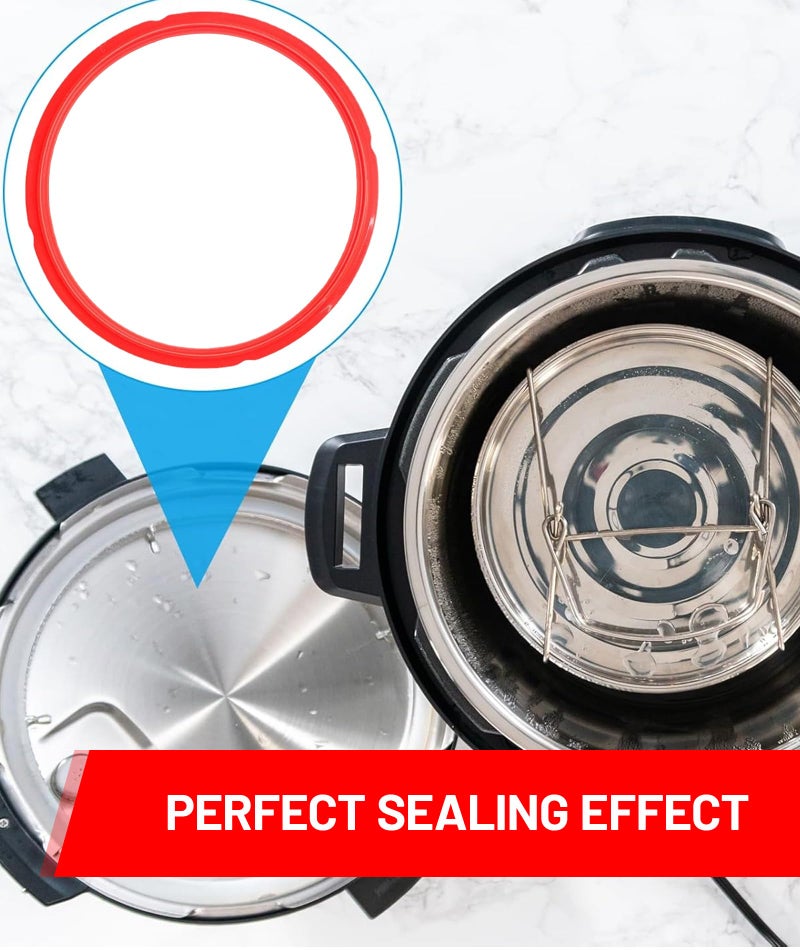 FFZDENA 2 Pcs Pot Accessories, Sealing Rings for Instant Pot, Rubber Gasket for Tiffin Lid, Compatible with 5L/6L Cooker Combo Set, Pressure Cooker Combo, Rice Pot - Image 5