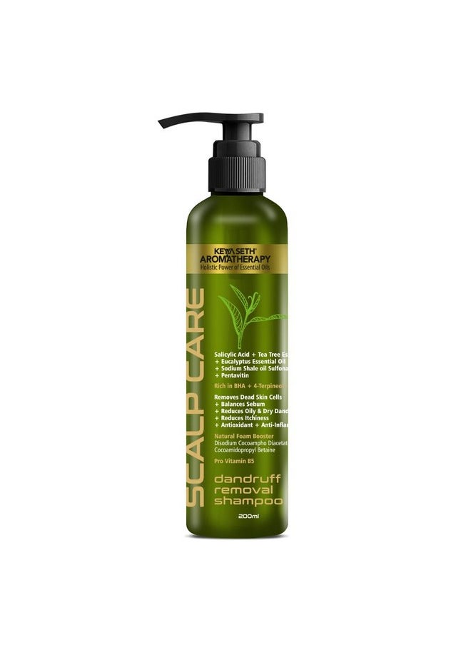 Keya Seth Aromatherapy Keya Seth Aromatherapy, Scalp Care Dandruff Removal Shampoo With Salicylic Acid, Tea Tree & Eucalyptus Oil -Reduces Dandruff & Flakes Itchy Scalp 200Ml  - Image 1