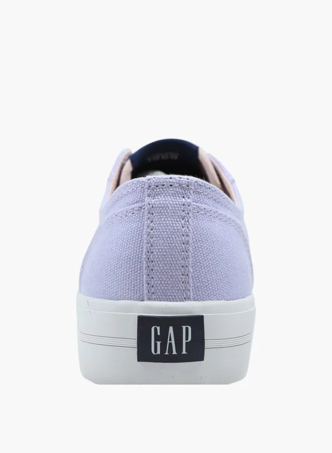 GAP Women's Logo Detail Sneakers with Lace-Up Closure - BALTIMORE II