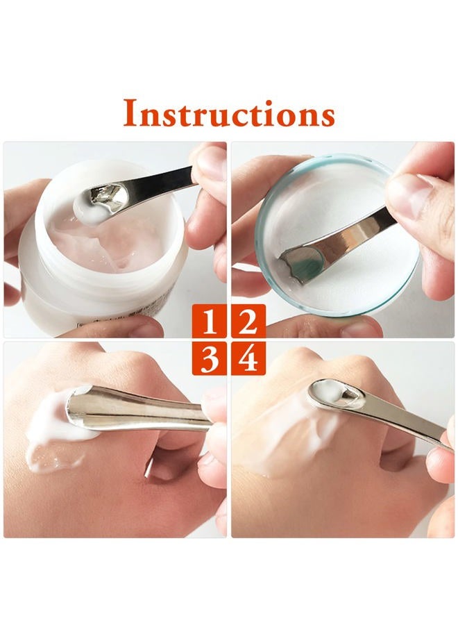 Mini Metal Makeup Spatula Skin Care Cosmetic Spoon Reusable Applicator, Beauty Scoop for Facial Cosmetic for Face Mask Cream Lotions Moisturizers