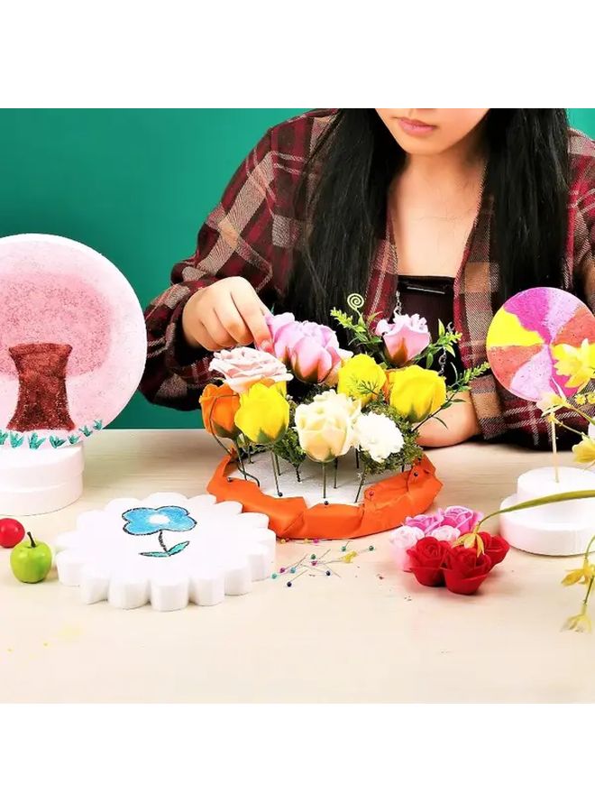 20 قطعة من دوائر البوليسترين البيضاء للحرف اليدوية DIY، تنسيق الزهور، وتزيين الكيك - Image 5