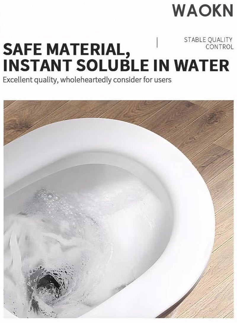 دبليو أيه أو كي أن أغطية مقاعد المرحاض (٥٠ قطعة، ٥ عبوات) | غطاء مقعد مرحاض محمول مقاوم للماء، قابل للرمي في المرحاض | بطانات ورقية للحمام، والسفر، والتخييم، وتدريب الأطفال على استخدام المرحاض للأمهات الحوامل - Image 3