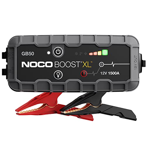 NOCO Boost GB50: 1500A جهاز بدء تشغيل آمن للغاية – حزمة بطارية ليثيوم 12 فولت، صندوق بدء تشغيل محمول، بنك طاقة وكابلات قفز - لمحركات الغاز 7.0L والديزل 4.5L - Image 1