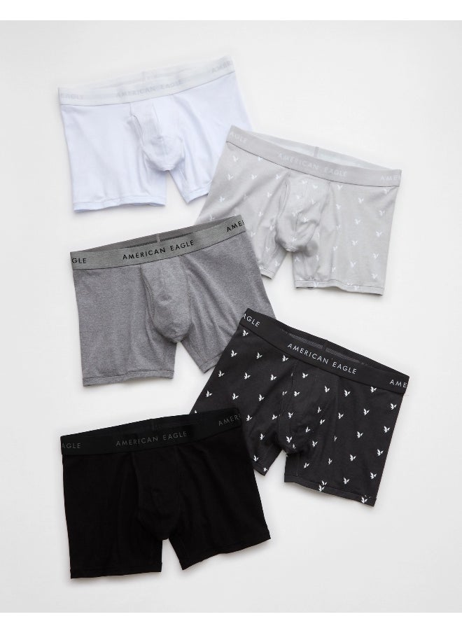 American Eagle AEO Men's 4.5" Classic Boxer Brief 5-Pack  - Image 1