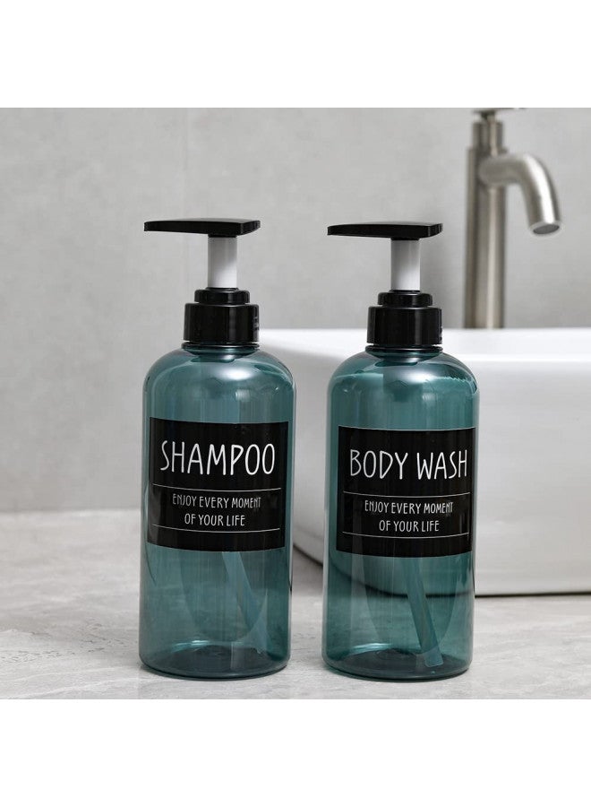 Basedidea Printed Bathroom Labels Set 24PCS Waterproof Refillable Bottles Stickers for Dish Soap Body Wash Conditioner Shampoo Display - Image 4