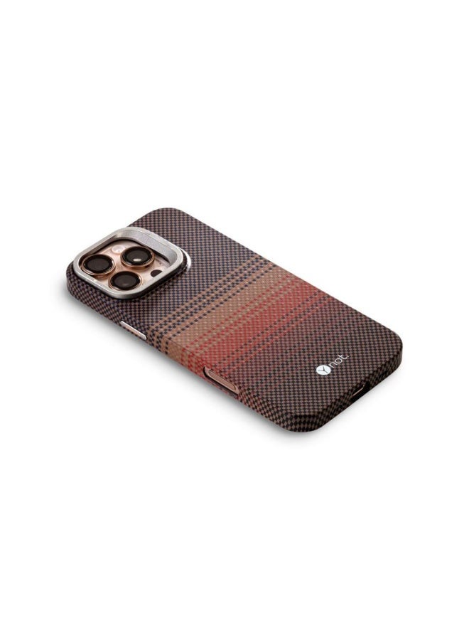 YNOT iPhone 13  Kevlar Fiber Case with MagSafe and Stand - Carbon Brown - Image 3