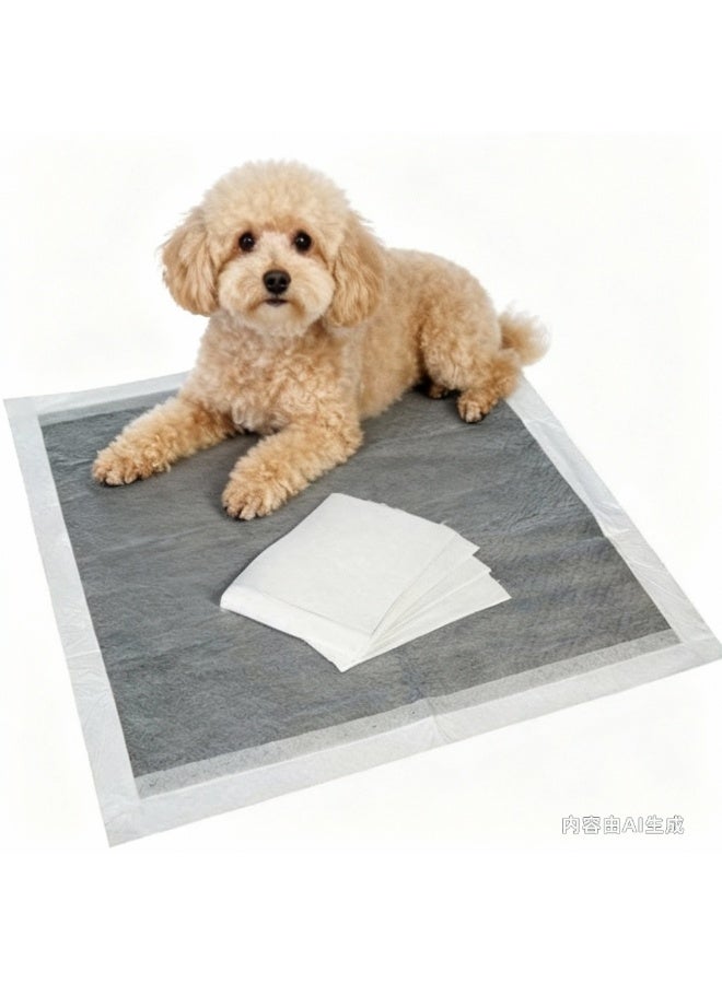 ضمادات حيوانات أليفة قابلة للاستخدام لمرة واحدة فائقة الامتصاص، ضمادات تدريب للكلاب والقطط من ألياف الخيزران المكربن، ضمادات حيوانات أليفة مضادة للروائح سريعة التجفيف ومقاومة للتسرب (60*60 سم، 40 قطعة) - Image 1