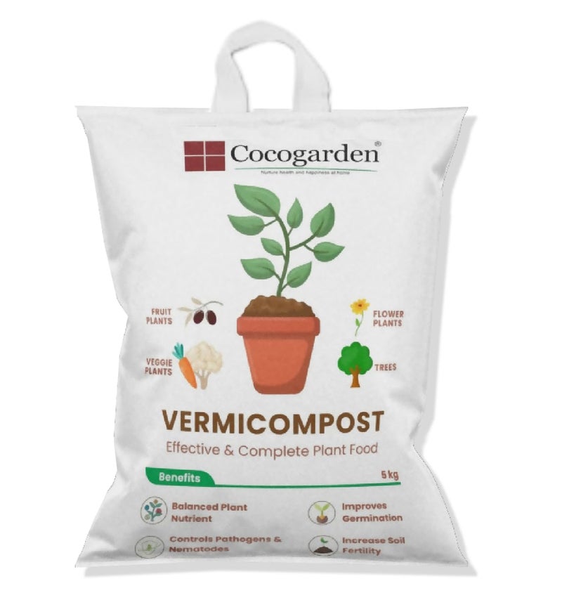 Cocogarden Organic Vermicompost for Plants 5kg - Compost Manure Fertilizers for Plants Home Garden - Image 1