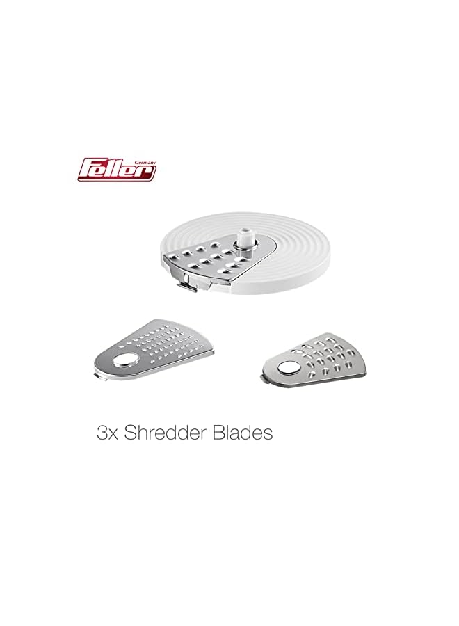 Feller Germany 700W Multi-functional Food Processor with 9 Blades, 1.8L Blender, Citrus Juicer, French Fry Disk, Dough Maker Blade, Emulsify Disk, Spatula, FPB200, 2Y Guarantee-UAE Version (White) - Image 2