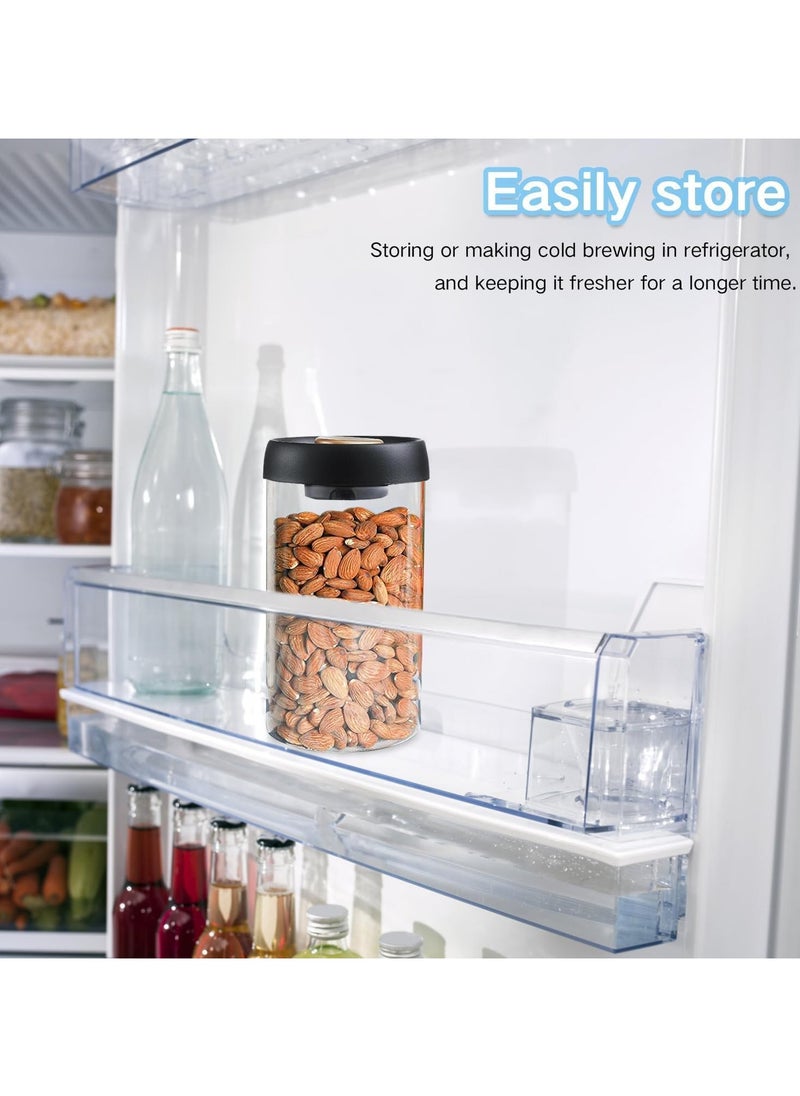 Glass Kitchen Storage Jars, Coffee Canisters with Airtight Lid Seal, Food Storage Containers - Perfect for Coffee Beans, TeaLeaves, Sugar, Candy, Spices, Rice (1200ml/40 Ounces) - pzsku/Z327234E94BFA0EEB4D1BZ/45/_/1732097792/d722c889-41bc-446b-8d0a-de8ece101cc9