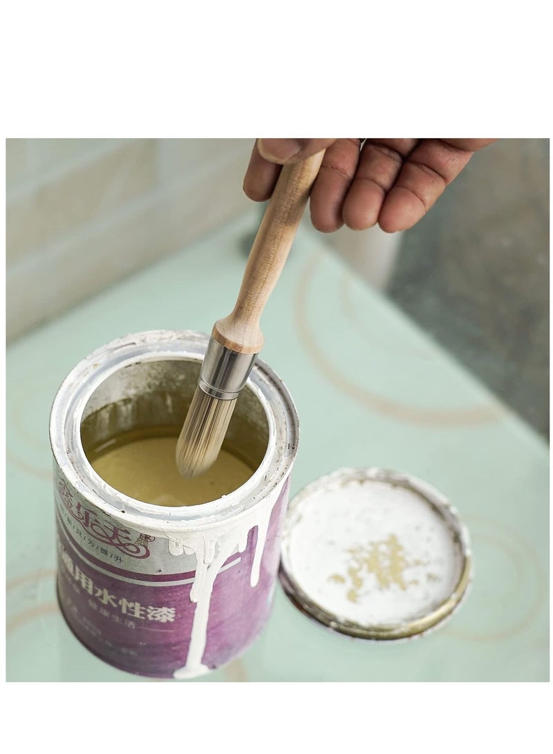 KASTWAVE Trim Painting Tool 3 Packs with 0.6Inch 0.75Inch 1Inch Small Paint Brushes for Walls Touch Up Edge Painting Tool Round Paint Brush for House Wall Edges Trim Paint Brushes - Image 5