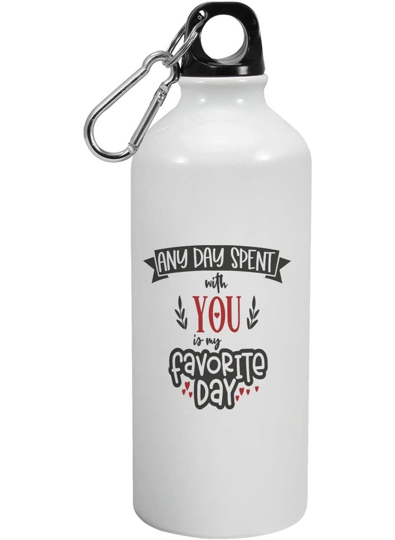 Printed Aluminium Sipper Water Bottle Valentine Day Theme - Gifts for Him, Gifts for Her, Gifts for Husband/Wife, Gift for Men/Women, Gift Yourself, Cute, Stylish, Sports Bottle