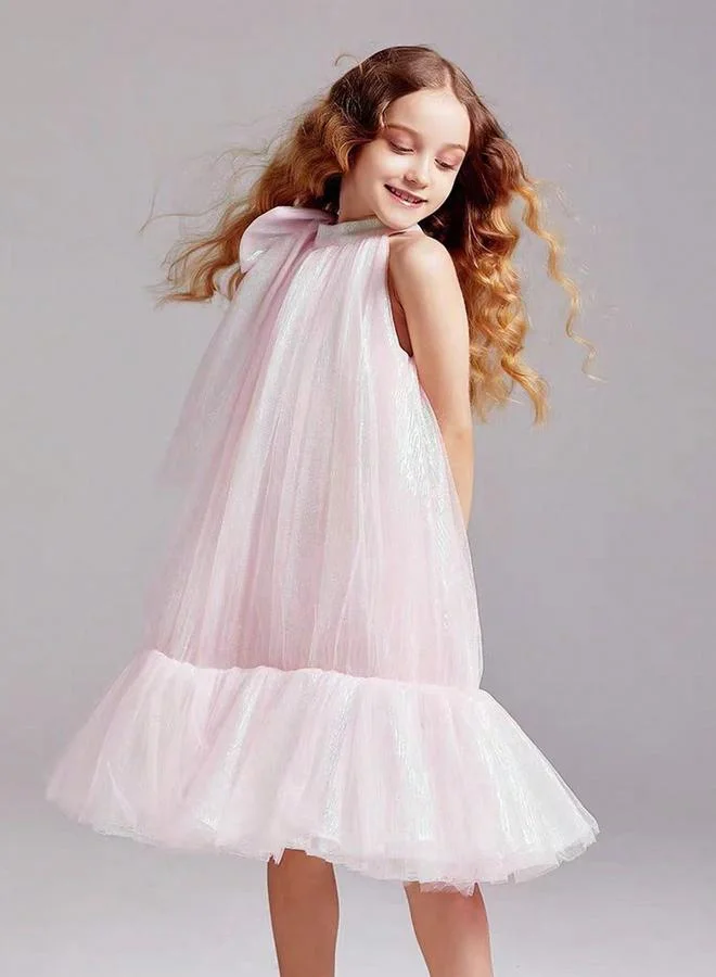 Take Two  Girls Halter Bow Detail Ruffle Hem Party Dress for Women | Best Price UAE