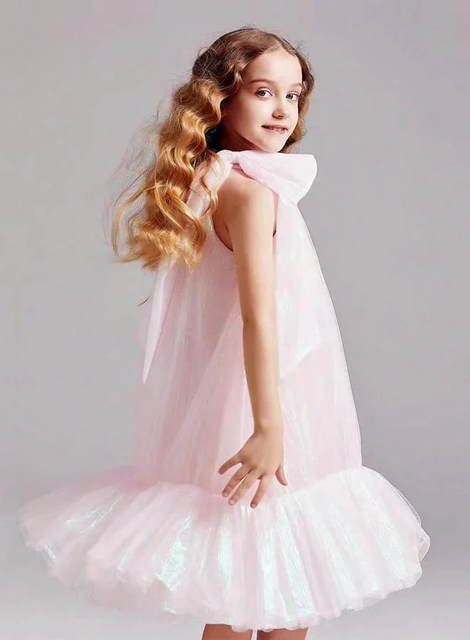 Take Two  Girls Halter Bow Detail Ruffle Hem Party Dress for Women | Best Price UAE