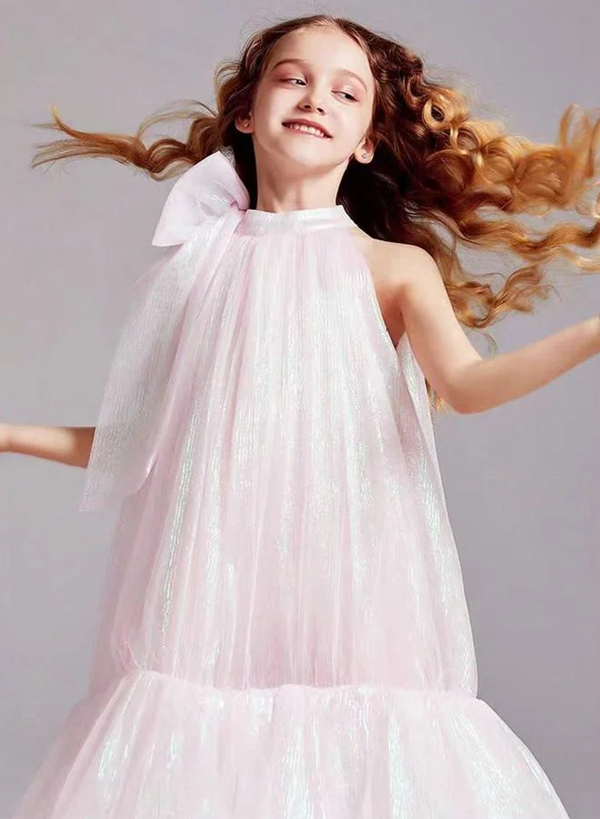 Take Two  Girls Halter Bow Detail Ruffle Hem Party Dress for Women | Best Price UAE