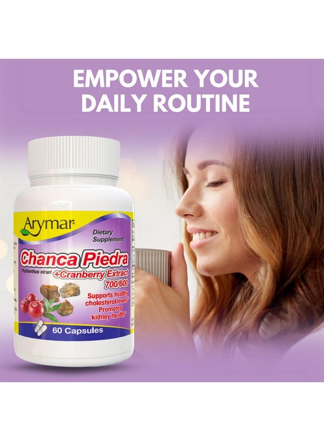 Arymar Chanca Piedra with Cranberry - Herbal Support for Urinary Wellness & Kidney Function (60 Capsules) - Image 2