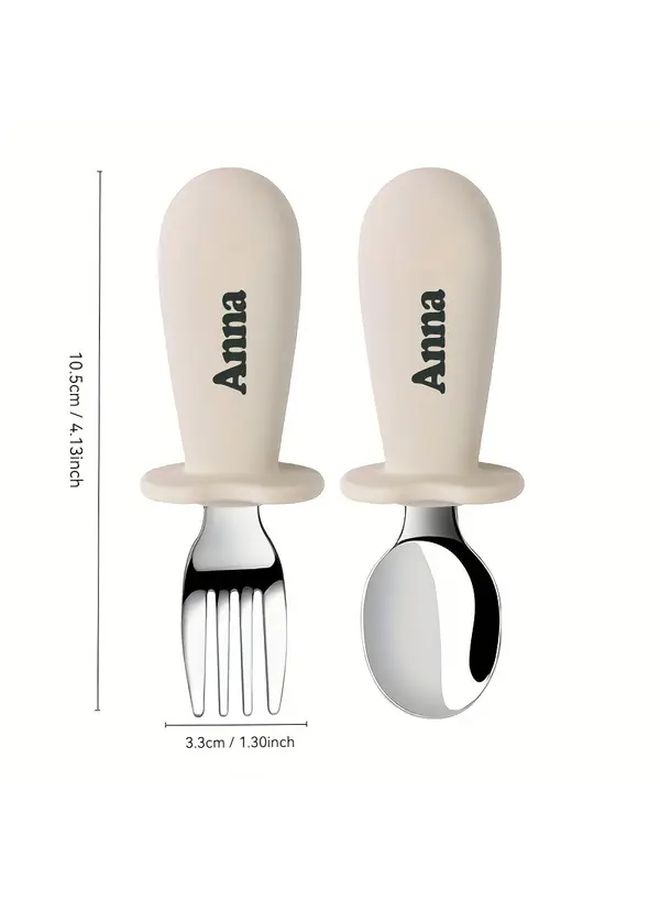 Blue Silicone Stainless Steel Cutlery Set Spoon And Fork Christmas Halloween Gift - Image 2