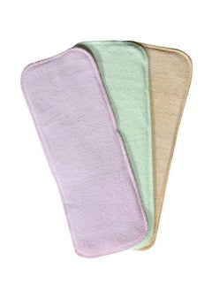 Chinmay Kids 4 Layer Nappy Cloth Liners Washable & Reusable Microfiber Insert Pads For Mild Leak Diaper Liner (Multicolor) (Pack Of 3)  - Image 2