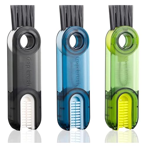 Vivatra 3 in 1 Cup Lid Gap Cleaning Brush -Multipurpose & Multifunctional Brushes for Water Bottles, Straws, Windows, Crevices, Grooves, Keyboards - Efficient Cleaning Tools (Pack of 4) - Image 1