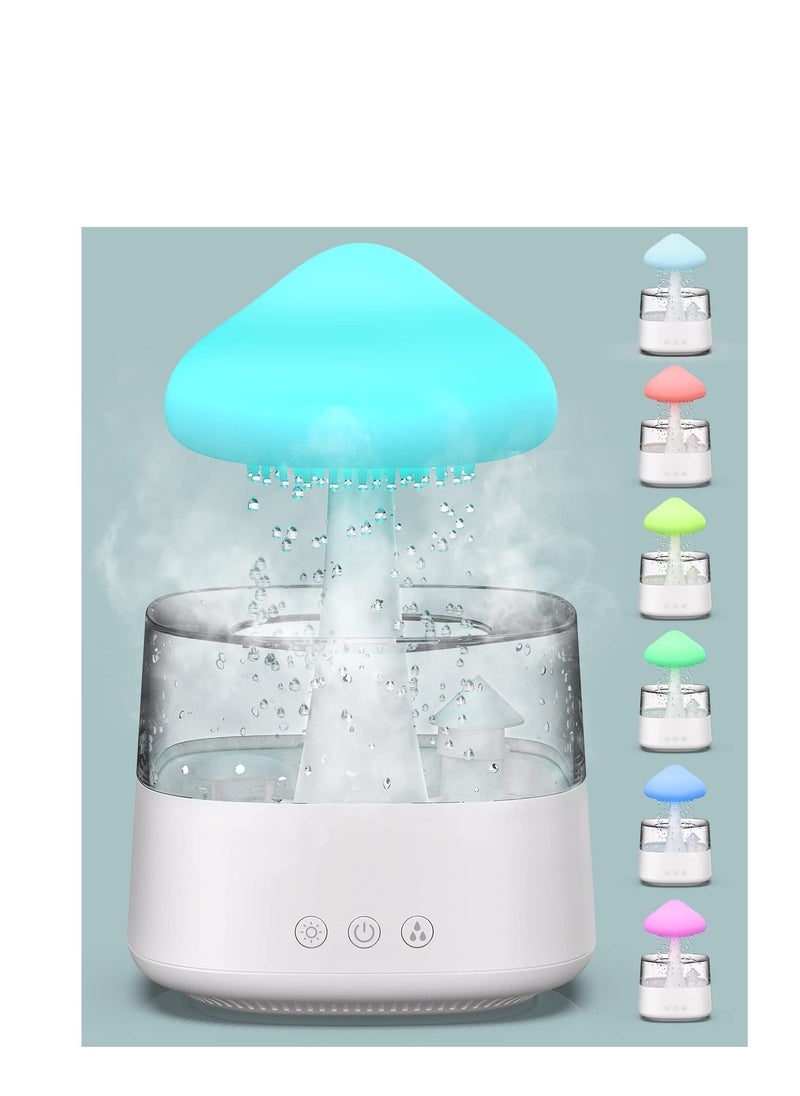 Excefore - Rain Cloud Humidifier Water Drip, Rain Cloud Sleep Aid air humidifier, Rain Cloud Diffuser, Cloud Humidifier Rain Drop for Sleeping, with 7 Colors for Sleeping Relaxing - Image 1