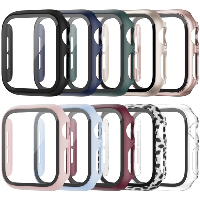 BHARVEST 10 Pack Case for Apple Watch Series 3/2/1 42mm with Tempered Glass Screen Protector, BHARVEST High Definition Scratch Resistant Hard PC Bumper Cover for Apple Watch Accessories (10 Colors, 42mm) - Image 1