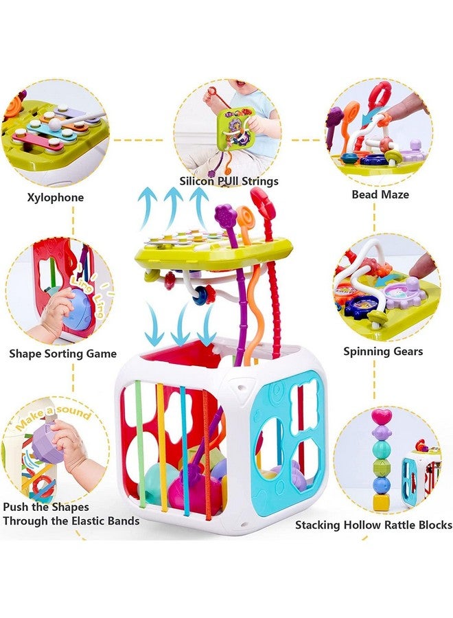 Prime Deals Montessori Toys 7 in 1 Baby Sensory Toys for Kids Educational Learning Shape Sorter Activity Stacking Toy Baby Shape Sorting Toys Interactive Toy Fine Motor Skill Developmental, Multicolor - Image 2