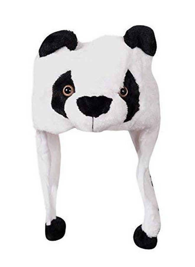 Magic Kid's Plush Animal White Costume Faux Fur Stuffed Toy Hood Cap Cute Soft (White Panda) - Image 1