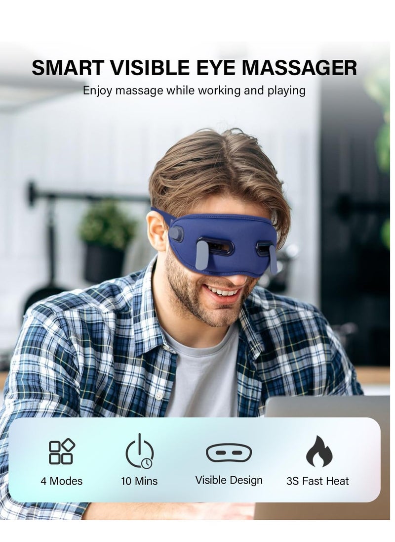 KASTWAVE Eye Massager with Heat, Heated Eye Mask with Vibration, Migraines Relief, Dry Eyes, Eye Care Device for Eye Strain, Ideal Gifts for Women/Men  - Image 5