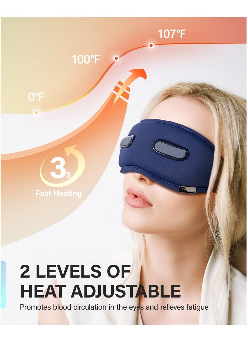 KASTWAVE Eye Massager with Heat, Heated Eye Mask with Vibration, Migraines Relief, Dry Eyes, Eye Care Device for Eye Strain, Ideal Gifts for Women/Men  - Image 2